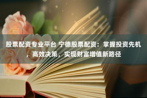 股票配资专业平台 宁德股票配资：掌握投资先机，高效决策，实现财富增值新路径