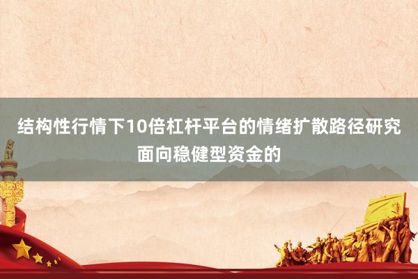 结构性行情下10倍杠杆平台的情绪扩散路径研究面向稳健型资金的